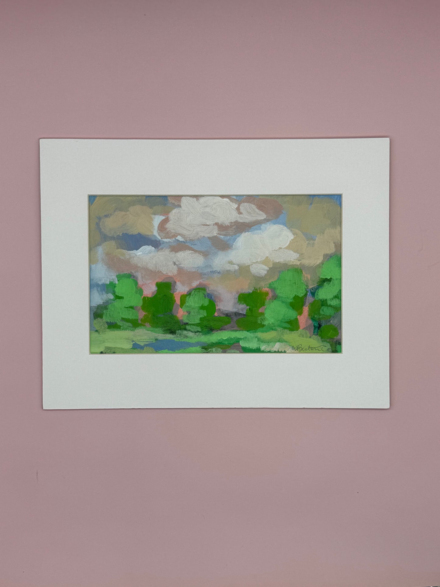 Matte Framed Landscape Painting