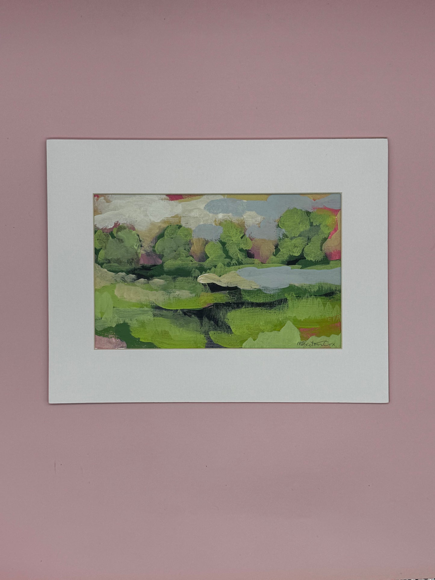 Matte Framed Landscape Painting