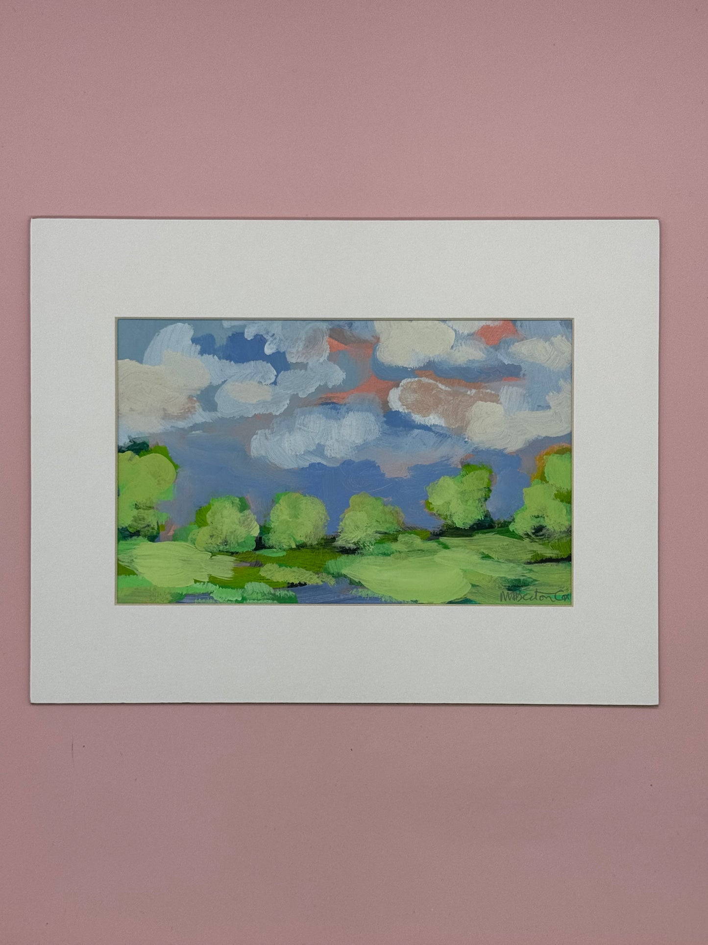 Matte Framed Landscape Painting