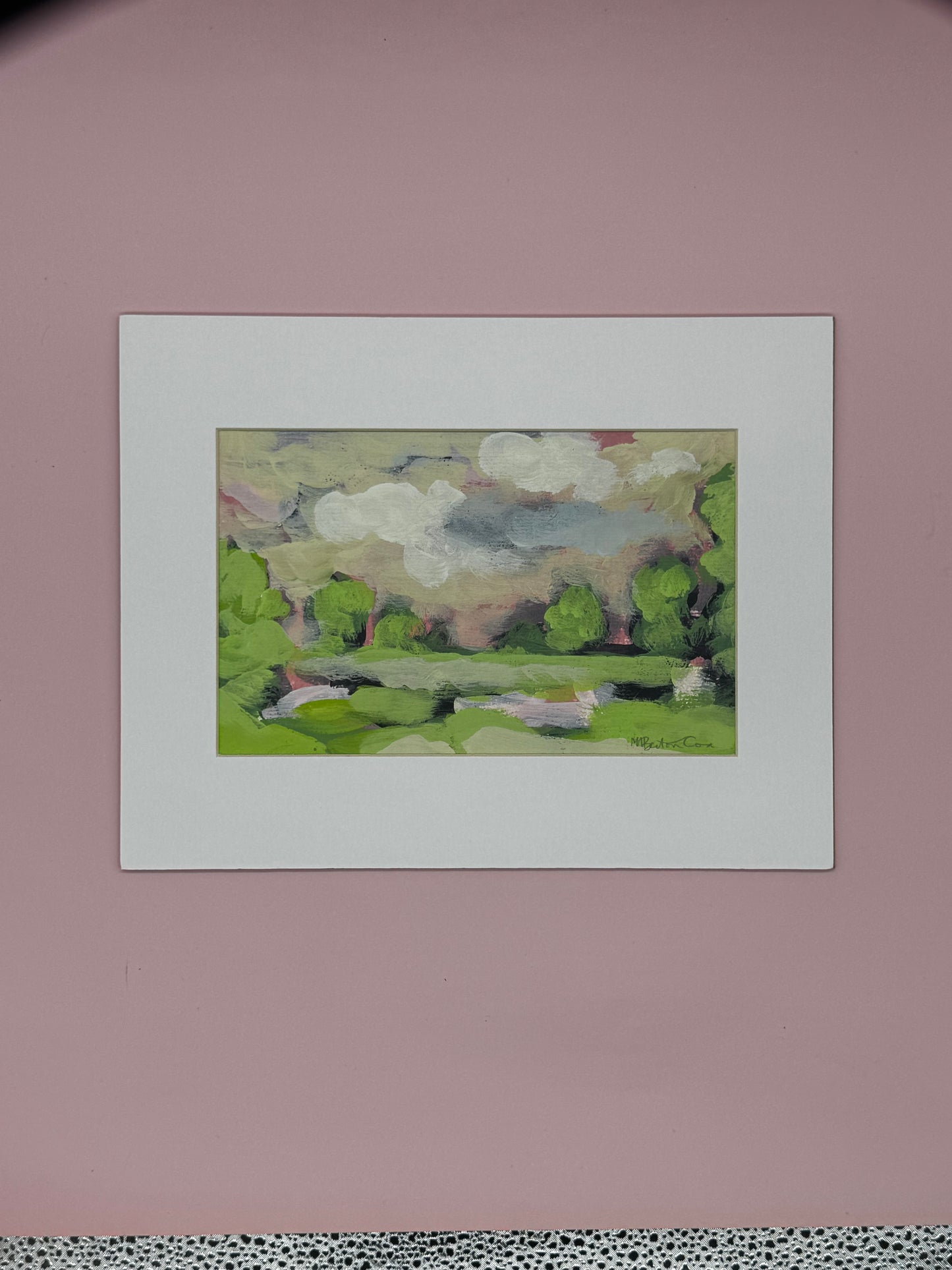 Matte Framed Landscape Painting