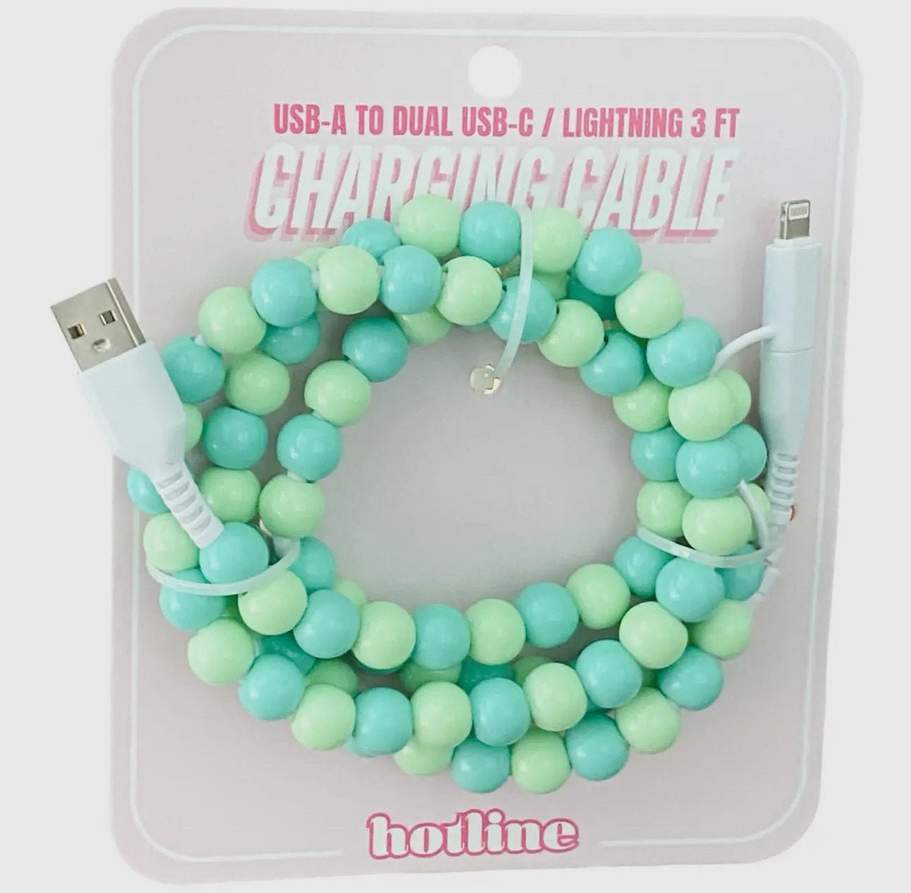 Hotline Beaded USB-C/Lightning Charging Cables
