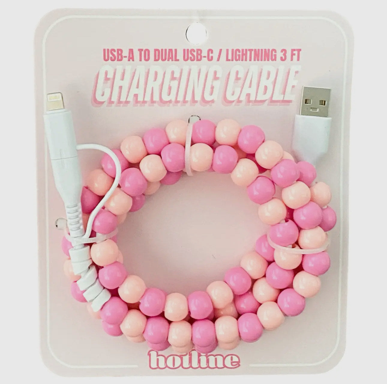 Hotline Beaded USB-C/Lightning Charging Cables