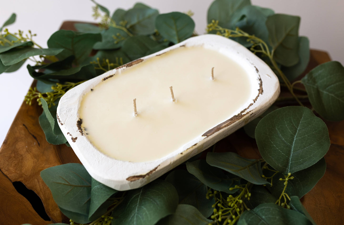 Wood Bowl Candle