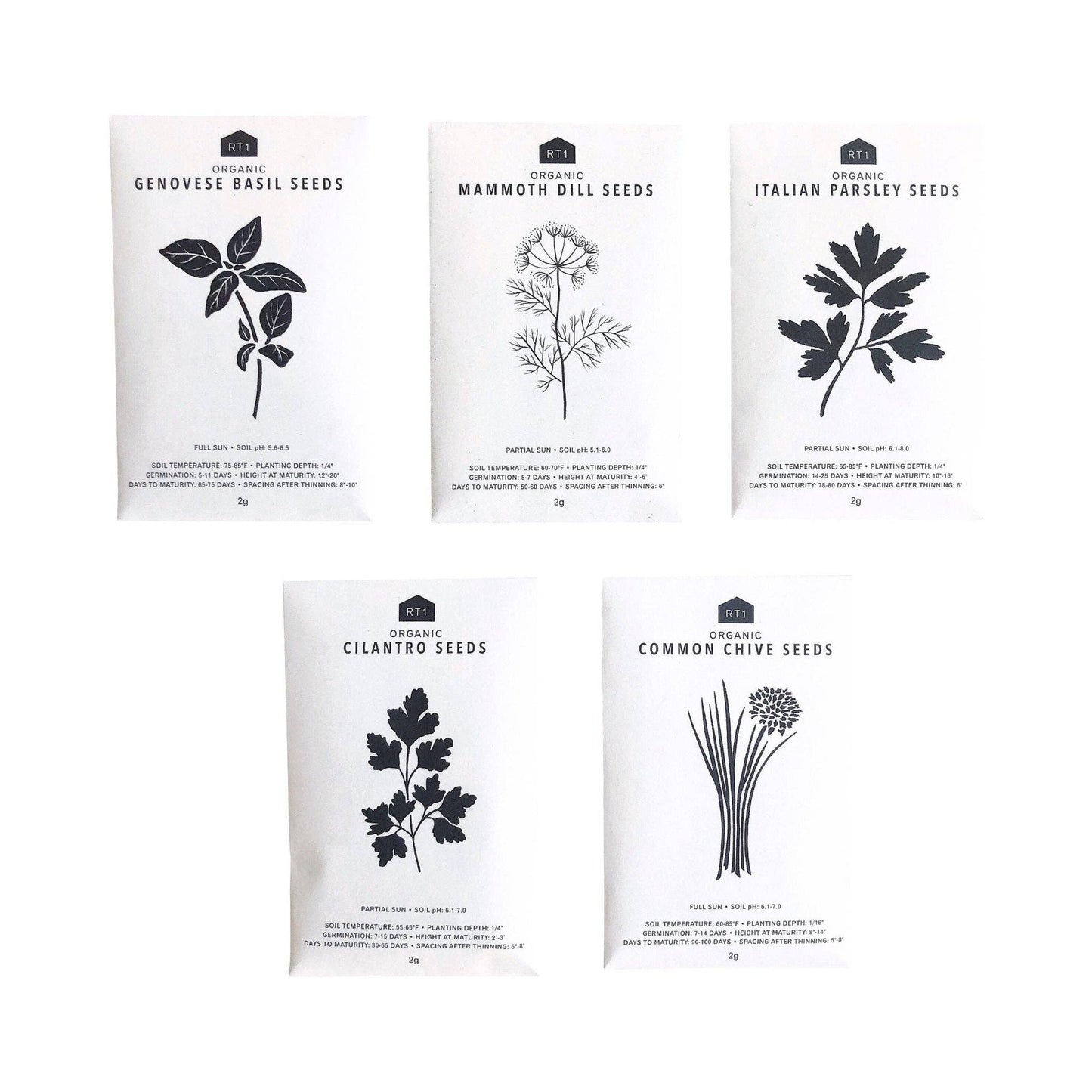 Variety Seed Sets - Pack of 5