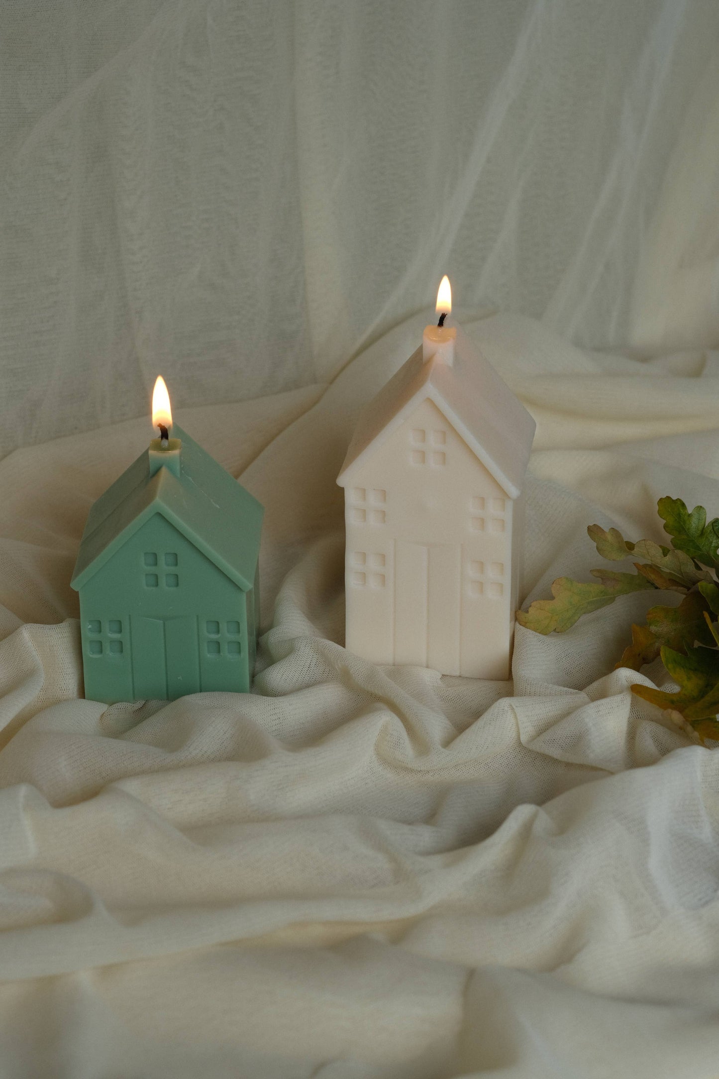 Green House Shaped Scented Candle Set of 2