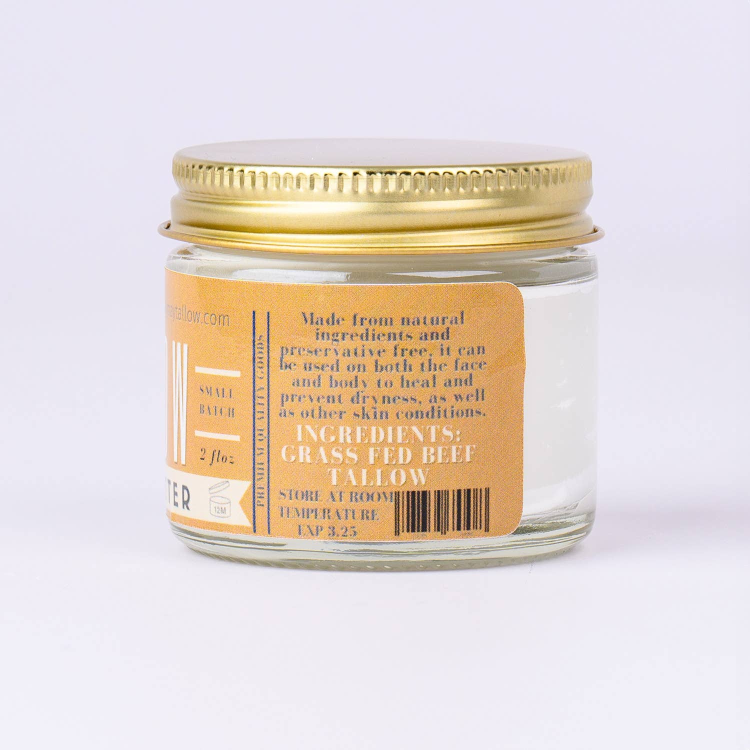 2oz Unscented Tallow Body Butter