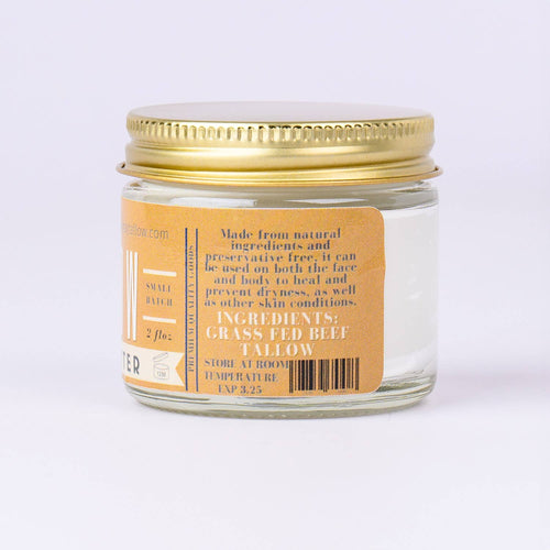 2oz Unscented Tallow Body Butter