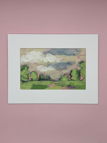 Matte Framed Landscape Painting