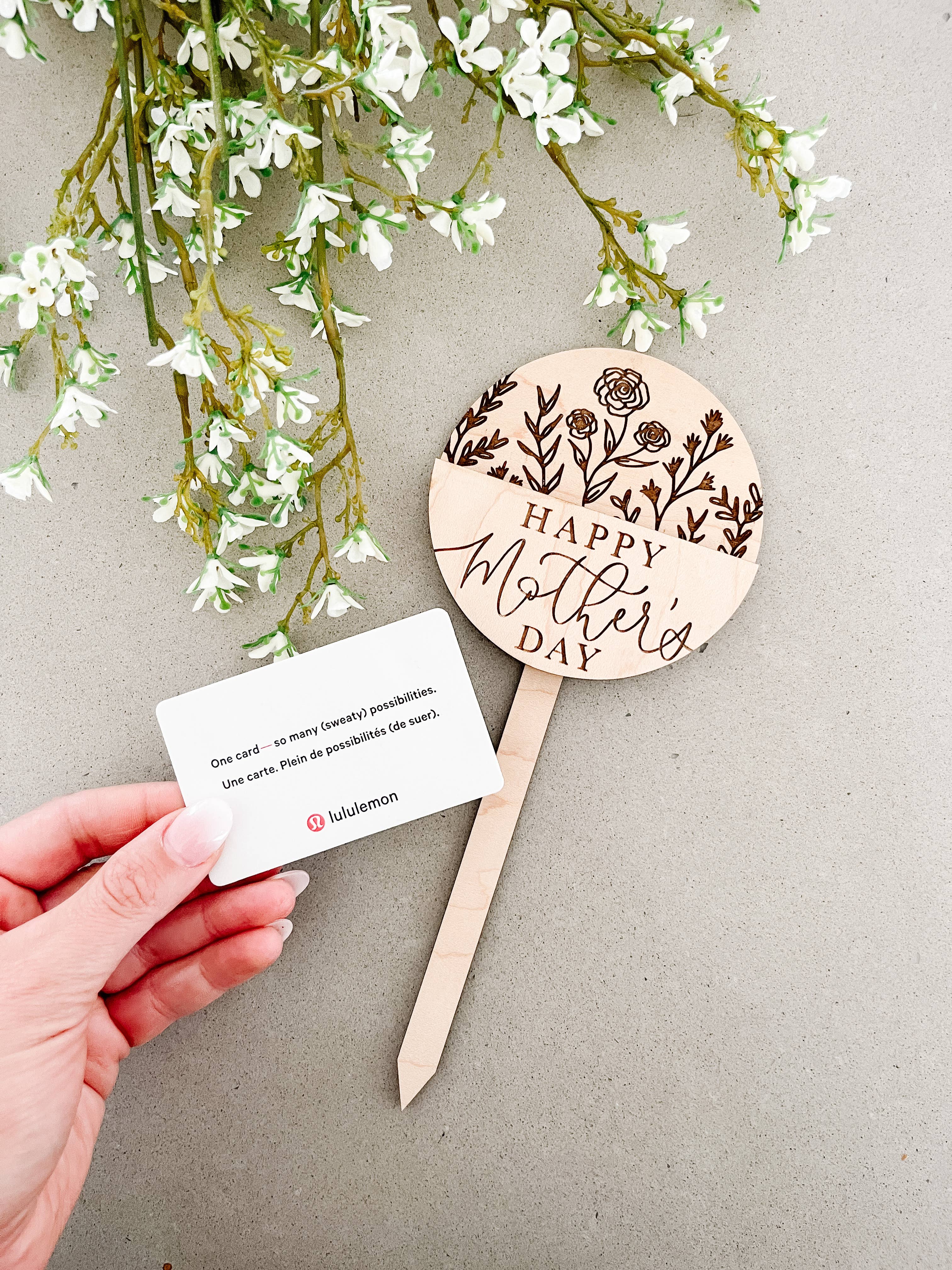 Happy Mother's Day Card Holder Plant Stake