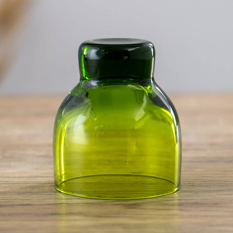 3oz Glass Sake Cup Green