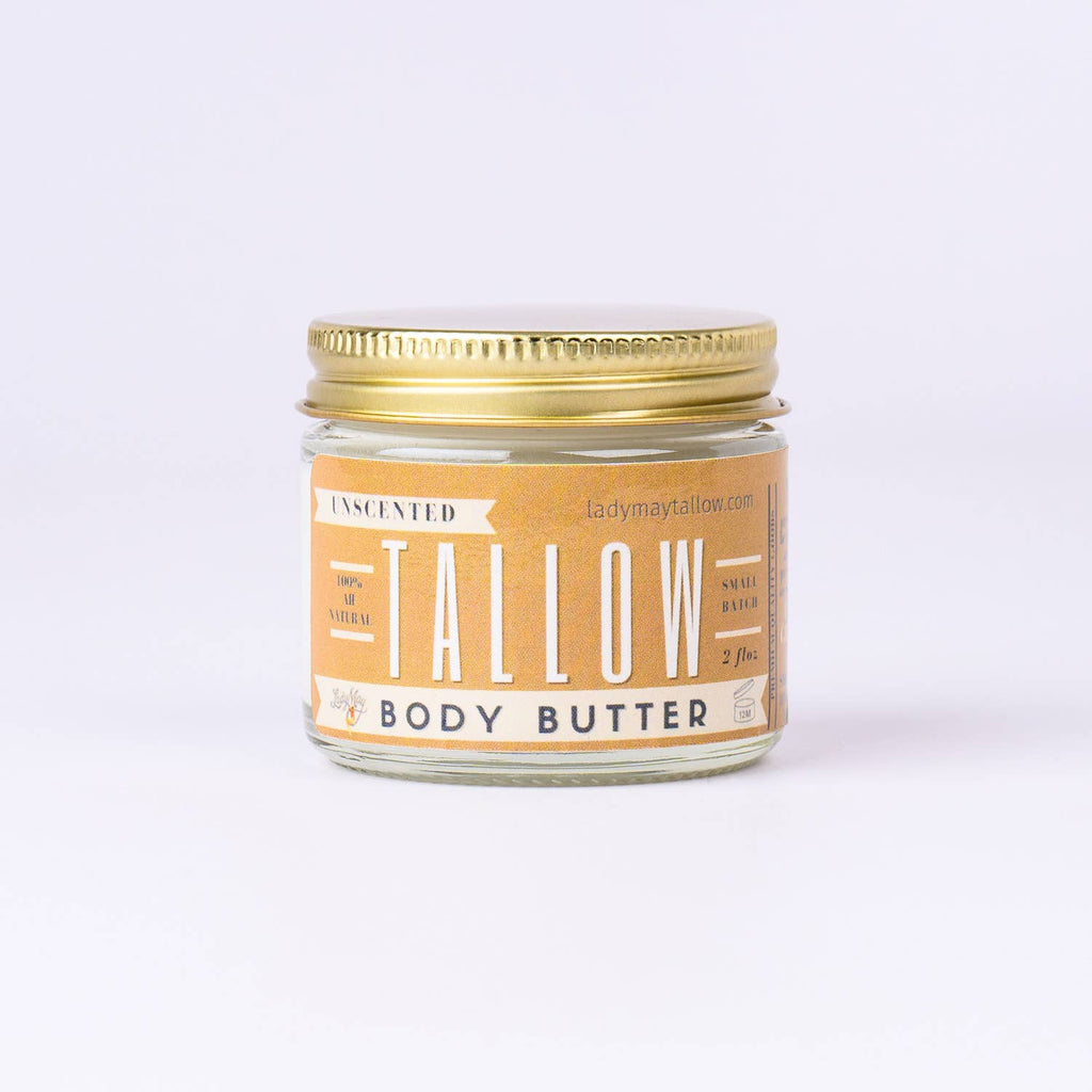 2oz Unscented Tallow Body Butter