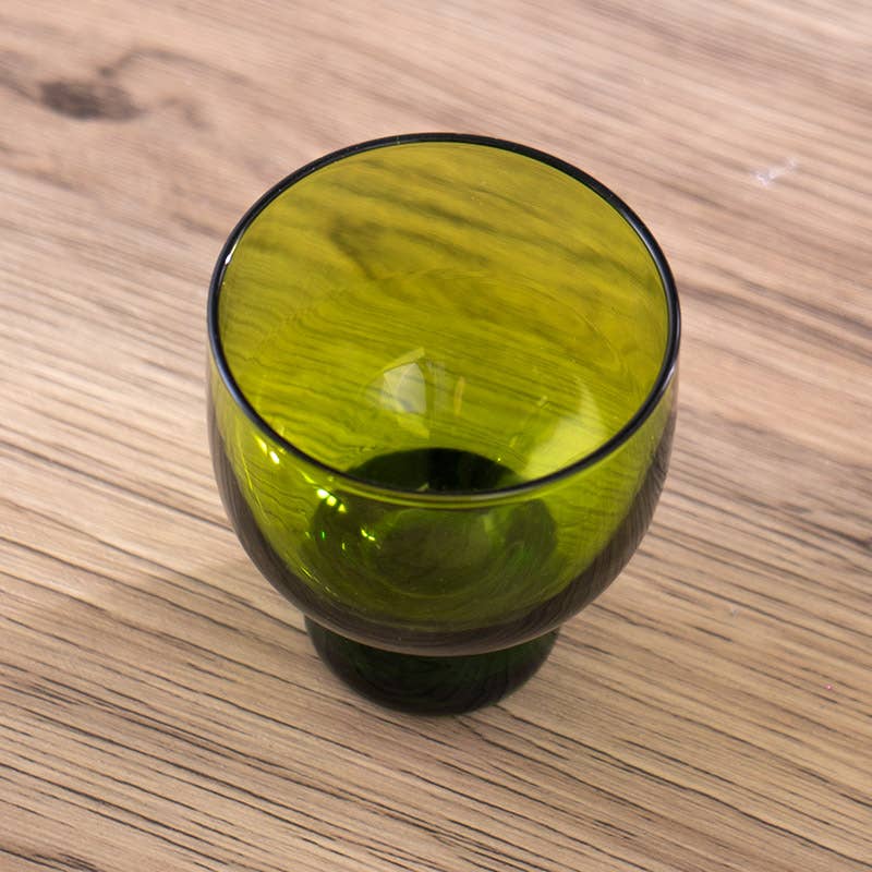 3oz Glass Sake Cup Green