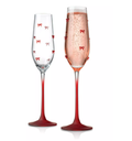 Red Bow Champagne Flute
