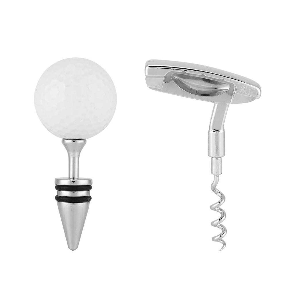 Outset Golfer’s Corkscrew Wine Opener and Bottle Stopper Set