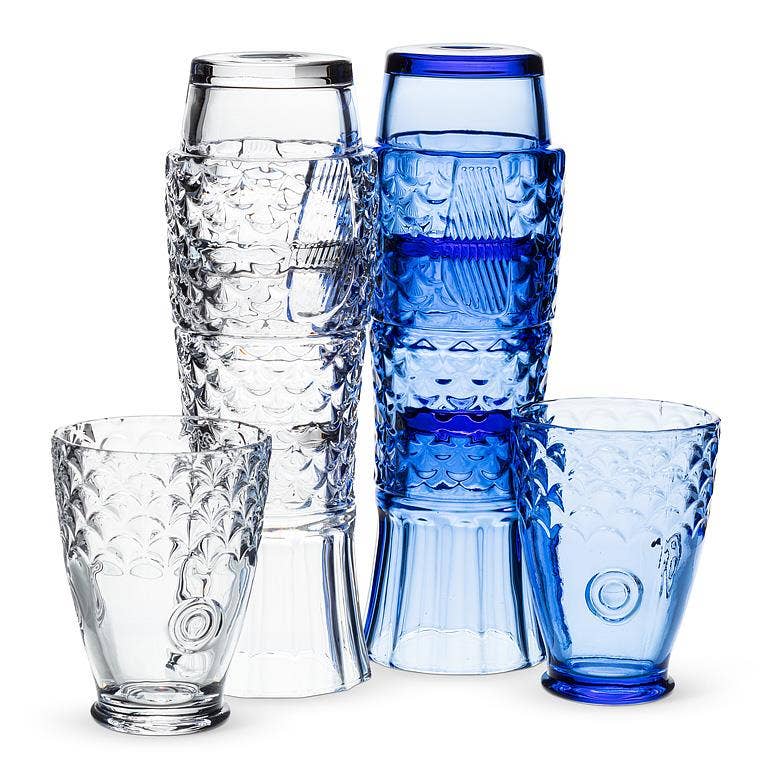Stacked Fish Glasses. Set of 4