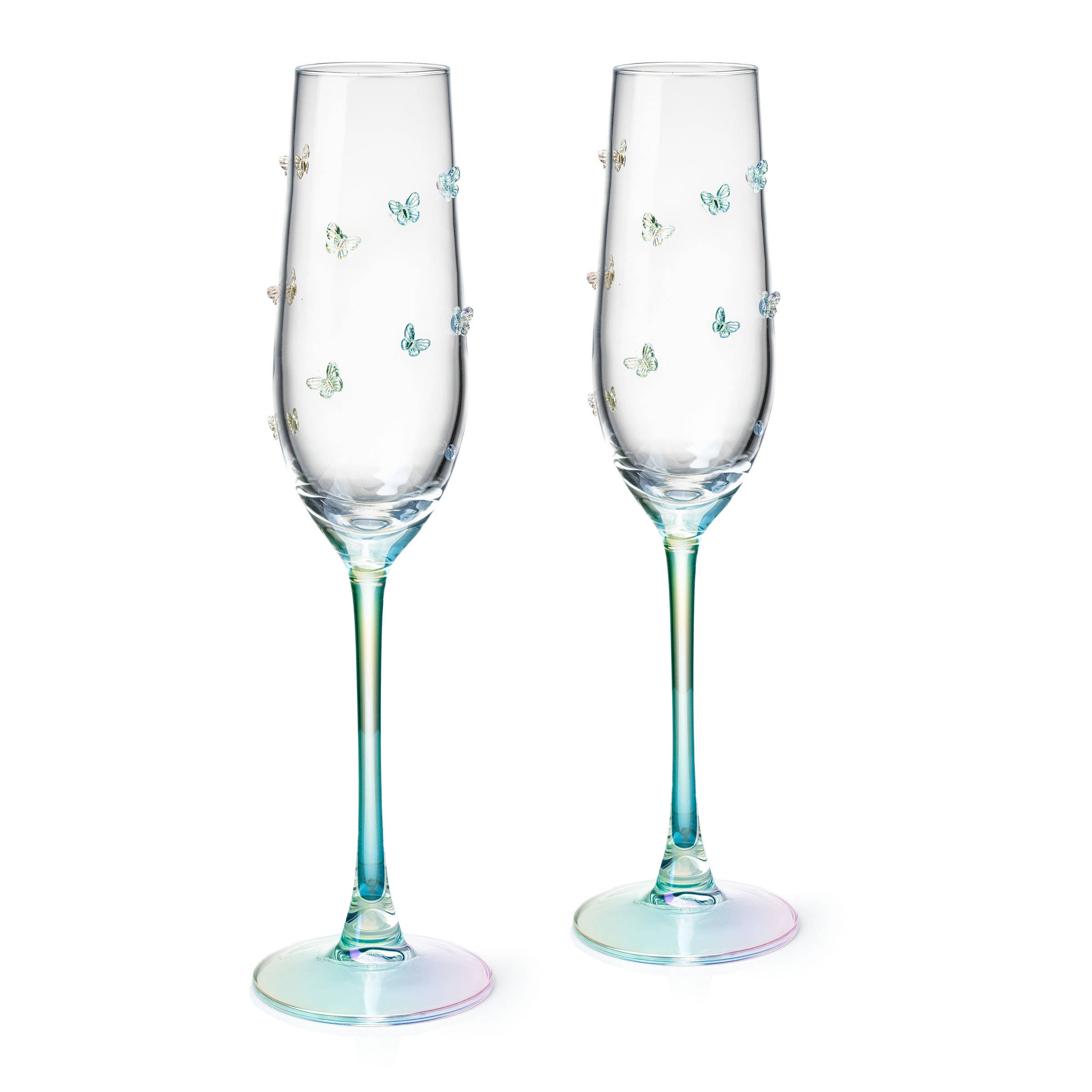 Luster Butterfly Icon Champagne Flute