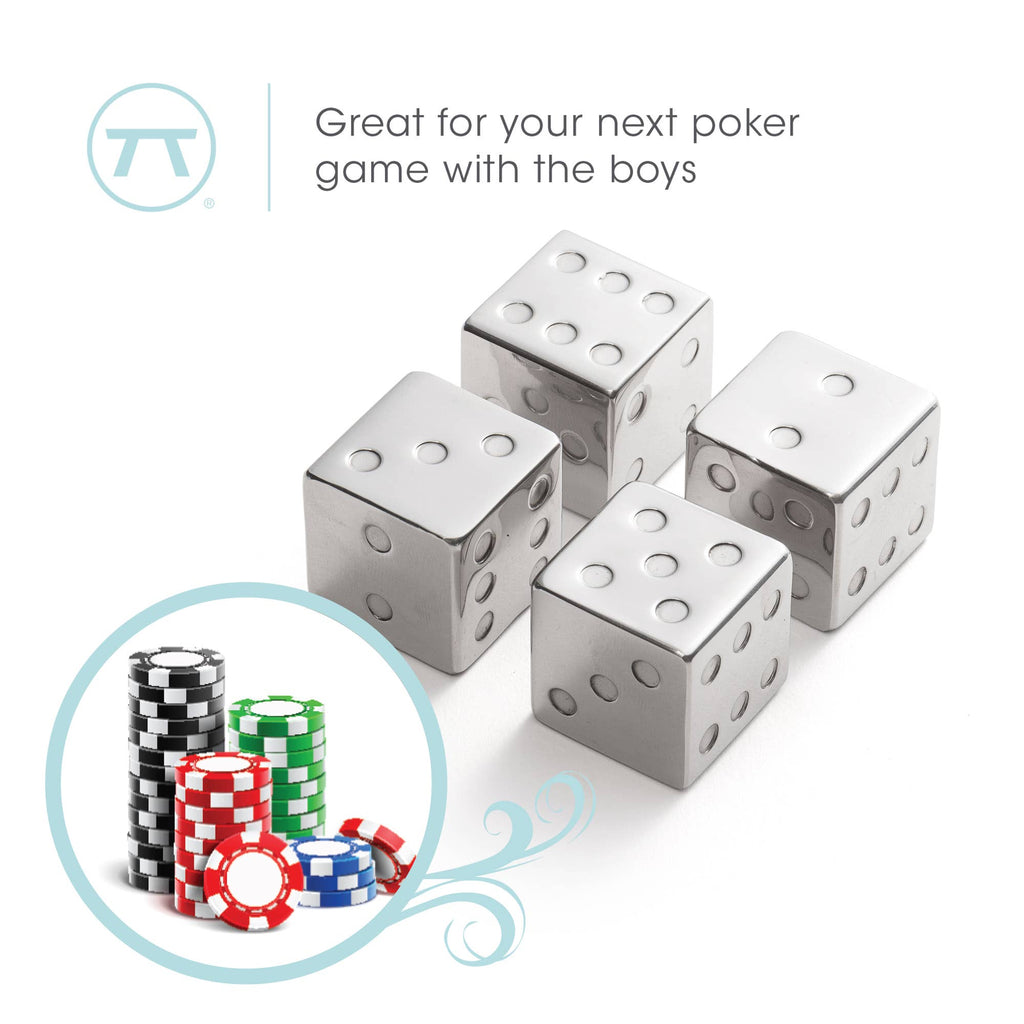 Stainless Steel Dice Whiskey Stones Set