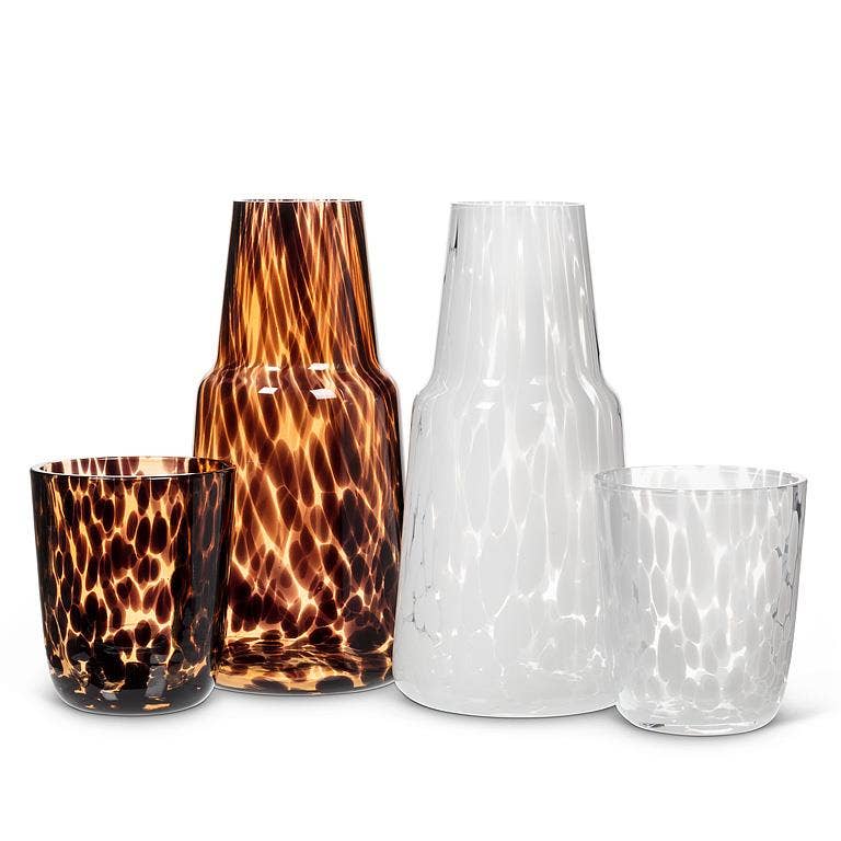 Fused Dots Bedside Carafe & Cup-8.5"H(24oz)