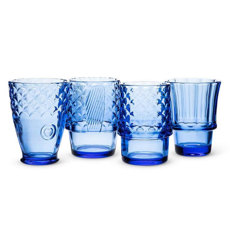 Stacked Fish Glasses. Set of 4
