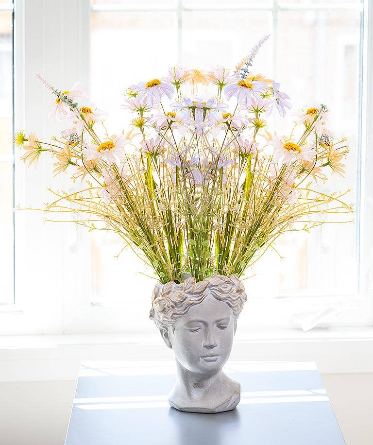 Gold Crown Woman Head Planter