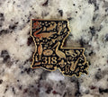 Black & Gold Louisiana Magnet