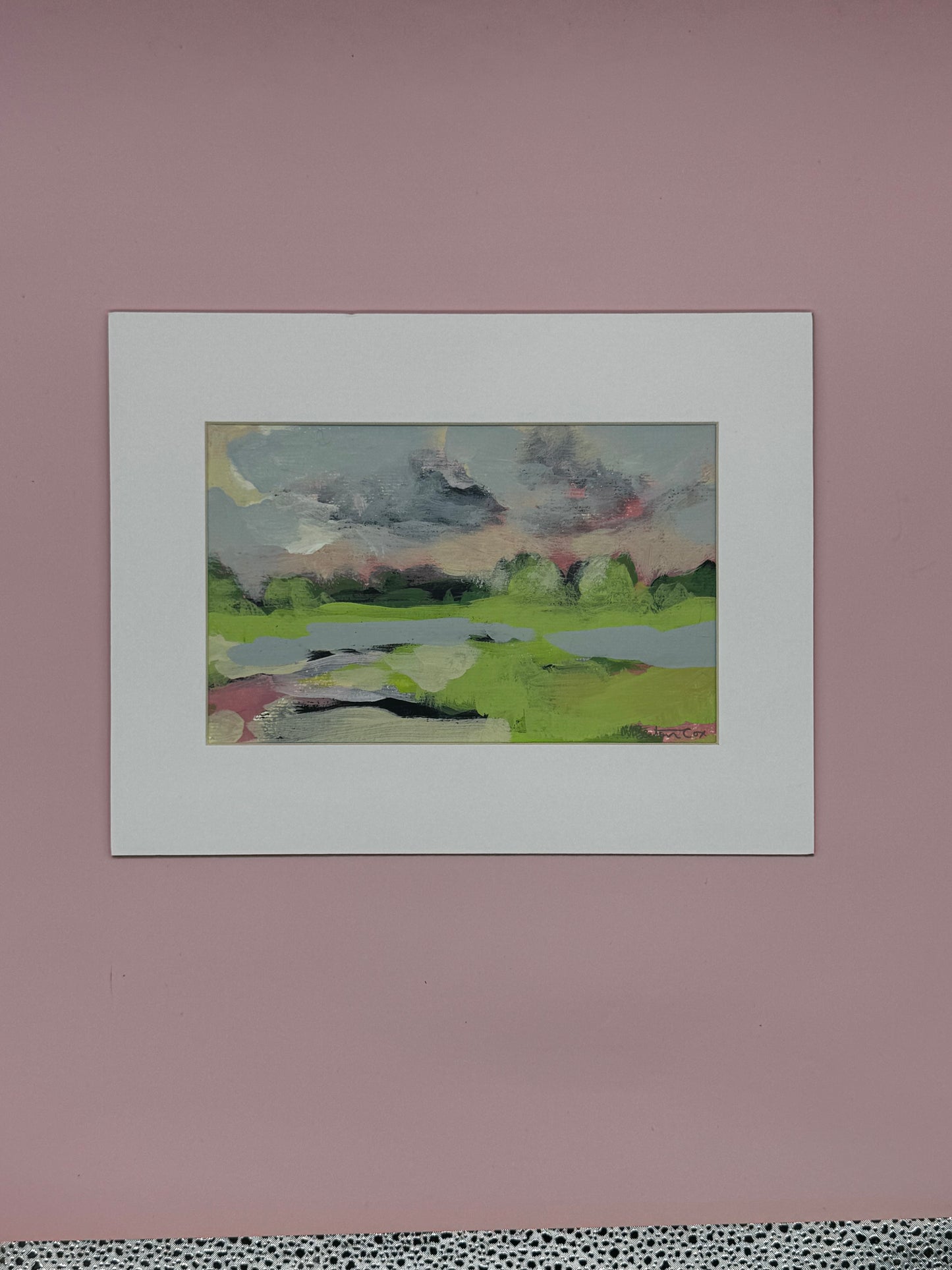 Matte Framed Landscape Painting