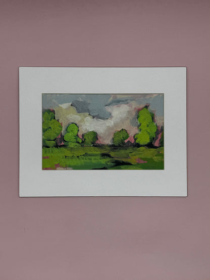 Matte Framed Landscape Painting