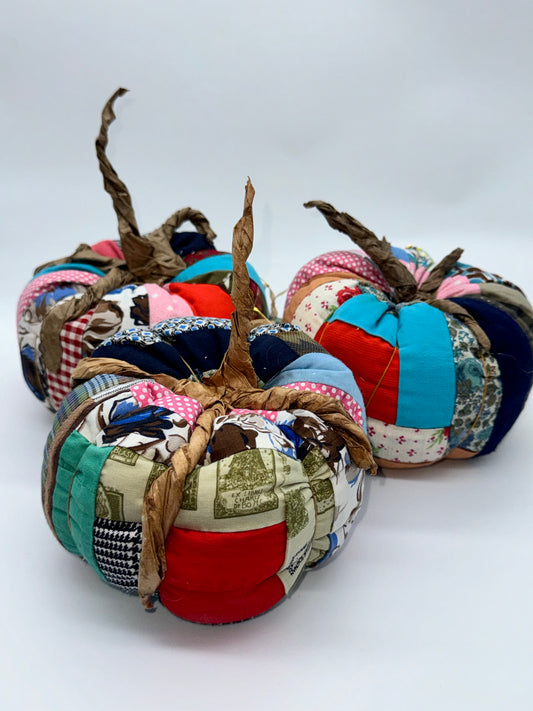 Vintage Fabric Pumpkin