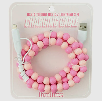 Hotline Beaded USB-C/Lightning Charging Cables