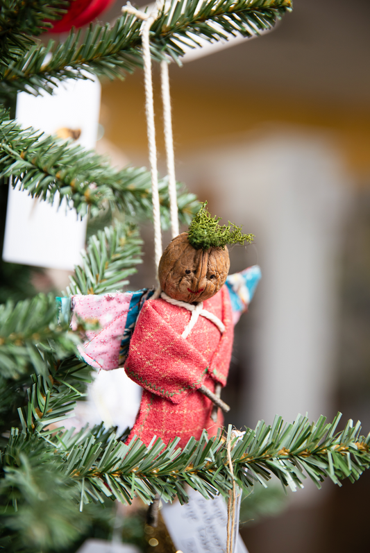 Vintage Fabric Angel Ornament