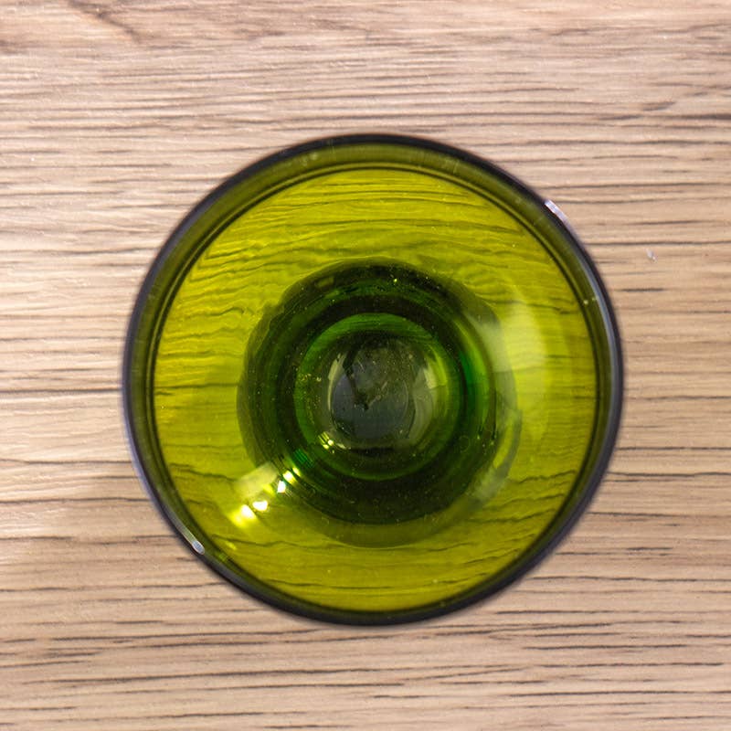 3oz Glass Sake Cup Green