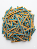 Turkish Import Mandarin Raspberry Lace Spaghetti Gummy Candy 2.2 lb