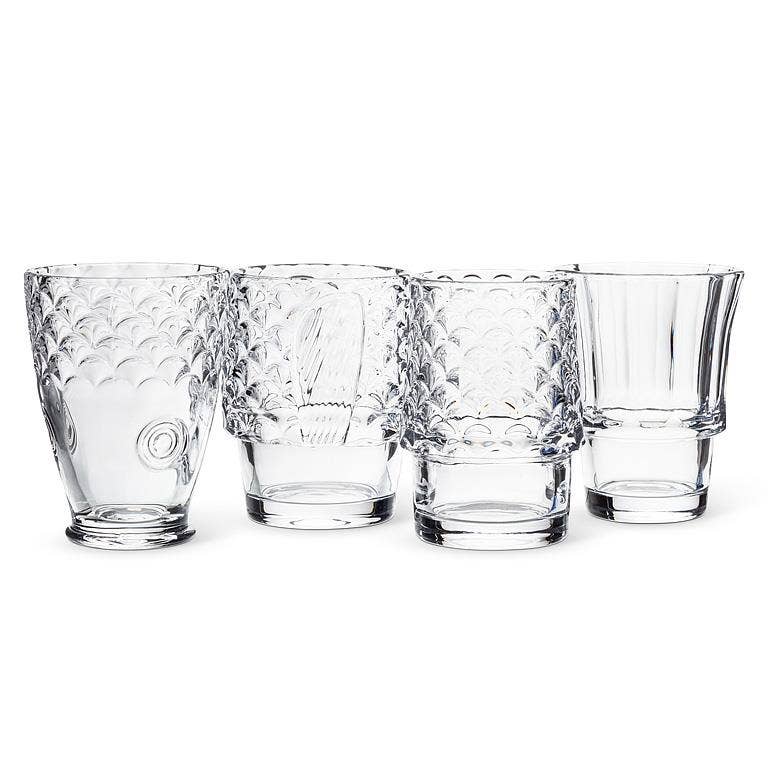 Stacked Fish Glasses. Set of 4