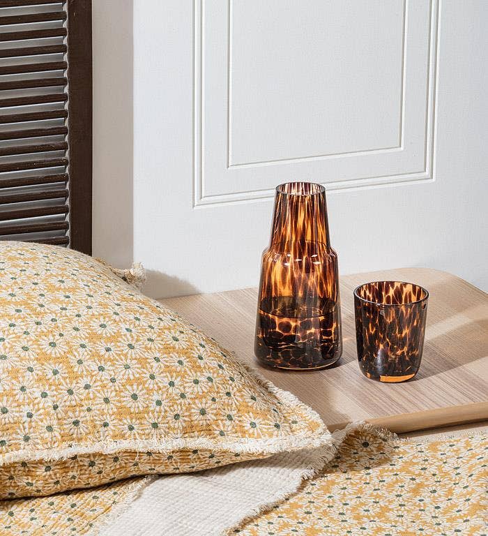 Fused Dots Bedside Carafe & Cup-8.5"H(24oz)