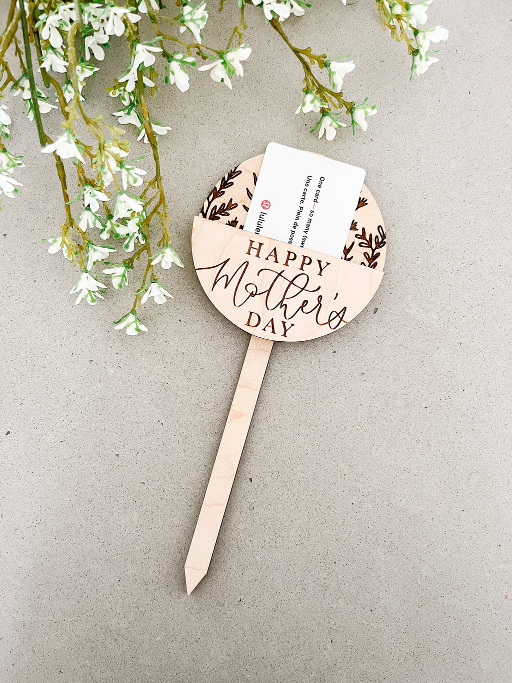 Happy Mother's Day Card Holder Plant Stake