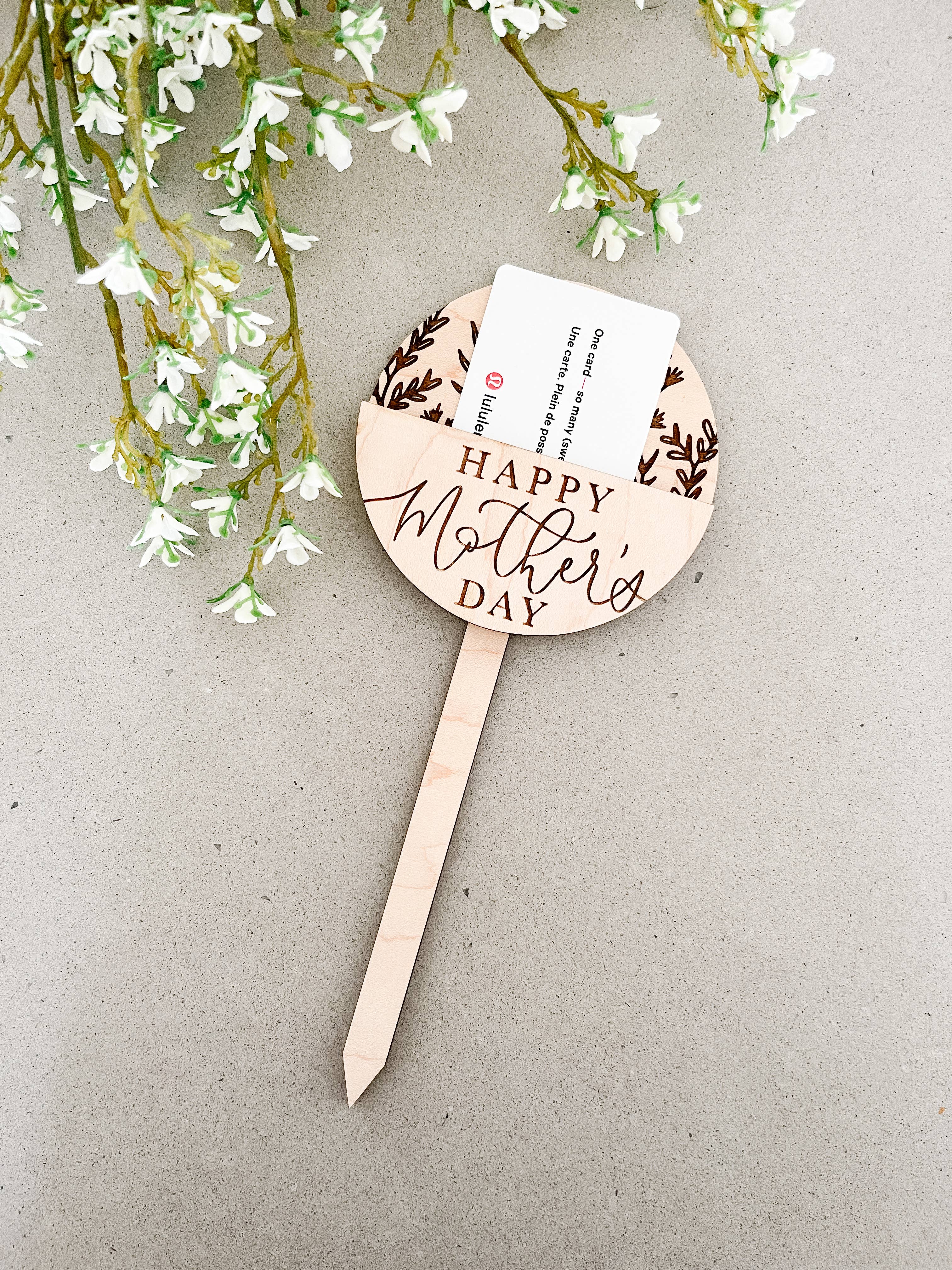 Happy Mother's Day Card Holder Plant Stake
